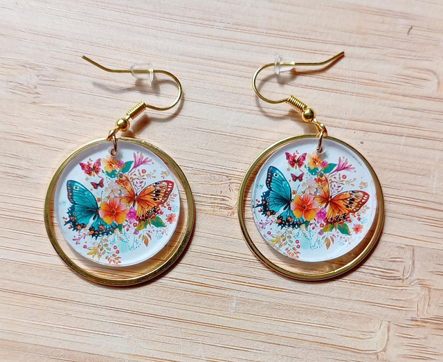 Boucles d'oreilles papillons