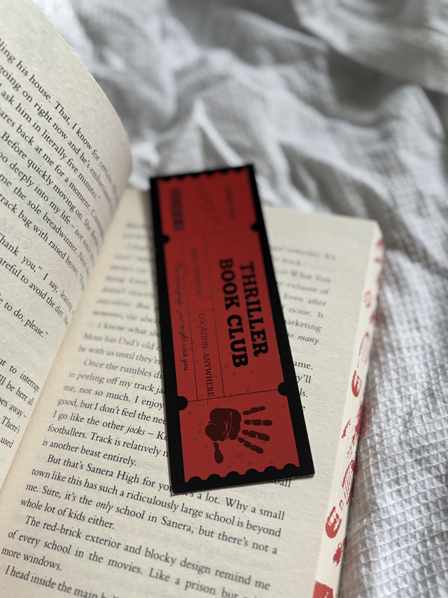 Ticket to Thriller Book Club Card Bookmark