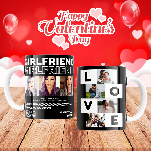 Tazza collage  Da inserire un max 5 foto puoi anche aggiungere una frase Tazza collage ( Versione NERA ) (1)