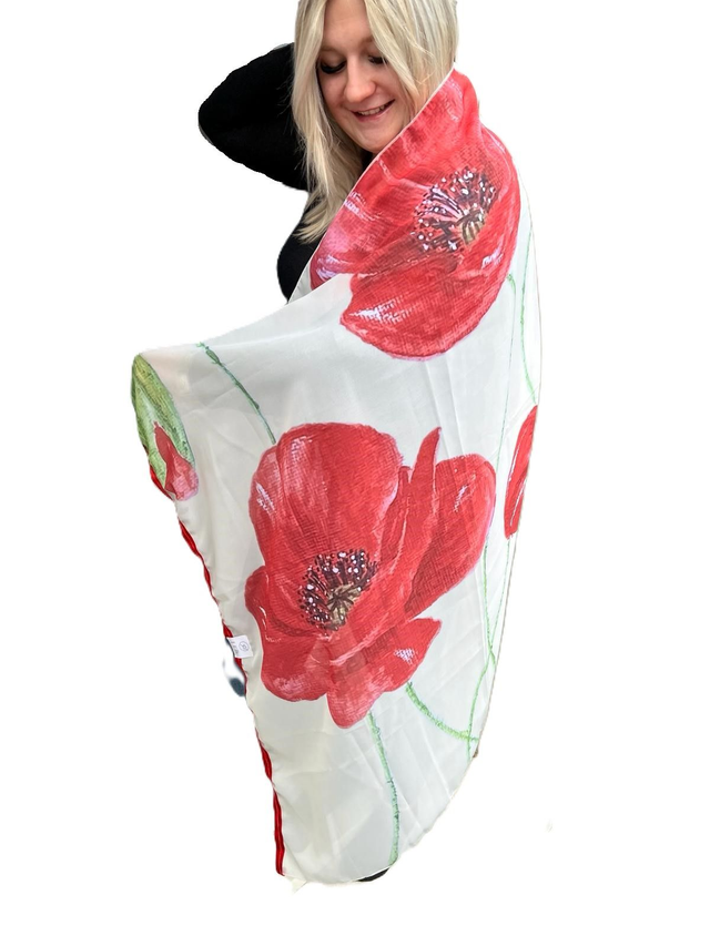 Foulard  Coquelicots 100 cm