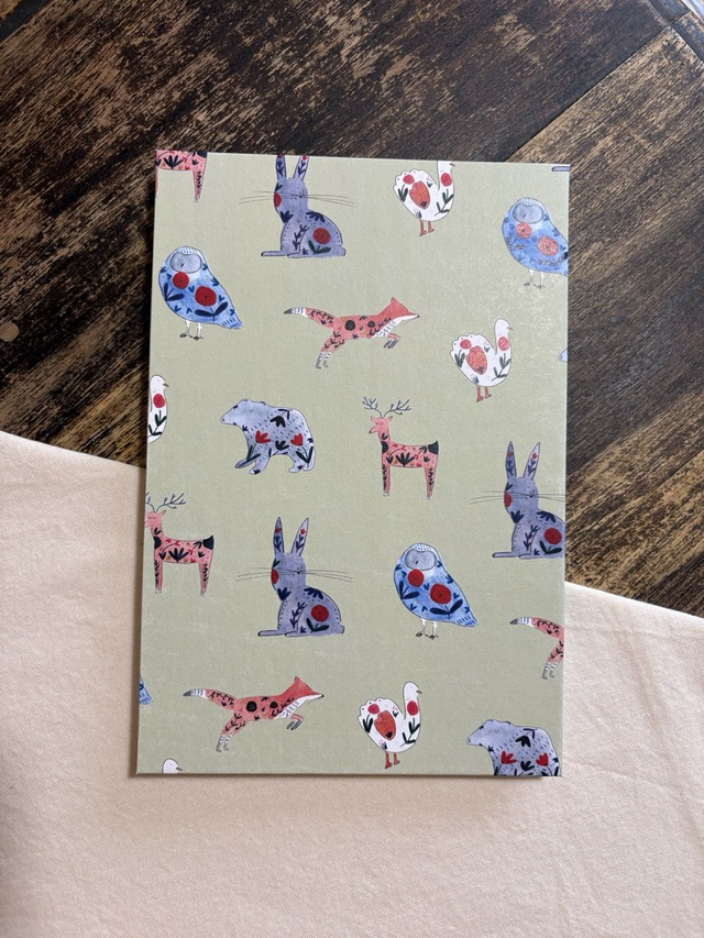 Oiseaux & Forêt – Carnet accordéon A5 multi-techniques