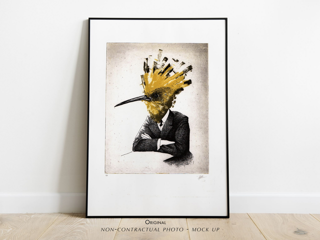Fine art etching / Not Framed / The Hoopoe