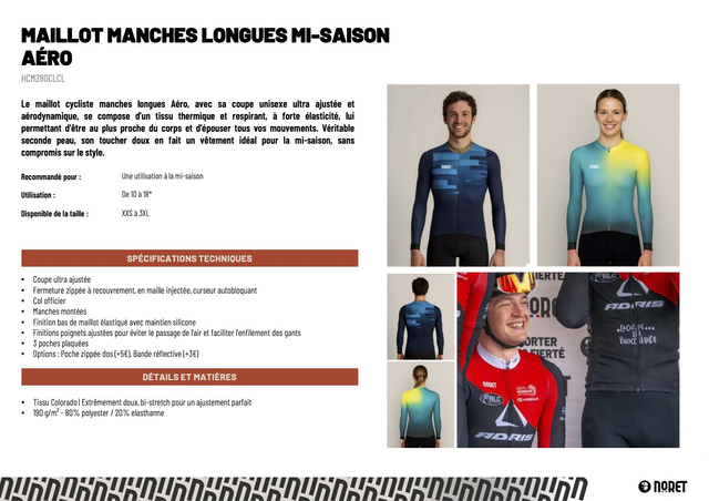 Maillot manches longues Mi-Saison AERO
