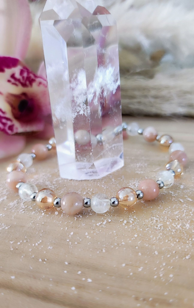 Bracelet "Confiance en soi" Pierre de soleil et Citrine
