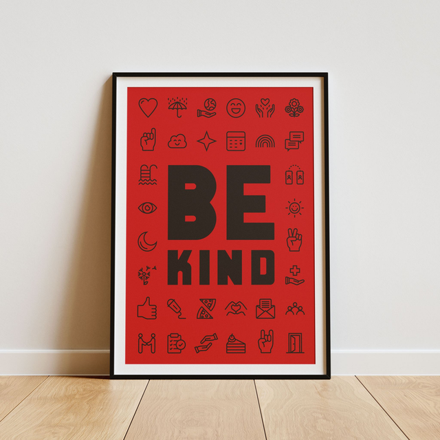 Be Kind Print (A4 &amp; A3 sizes)