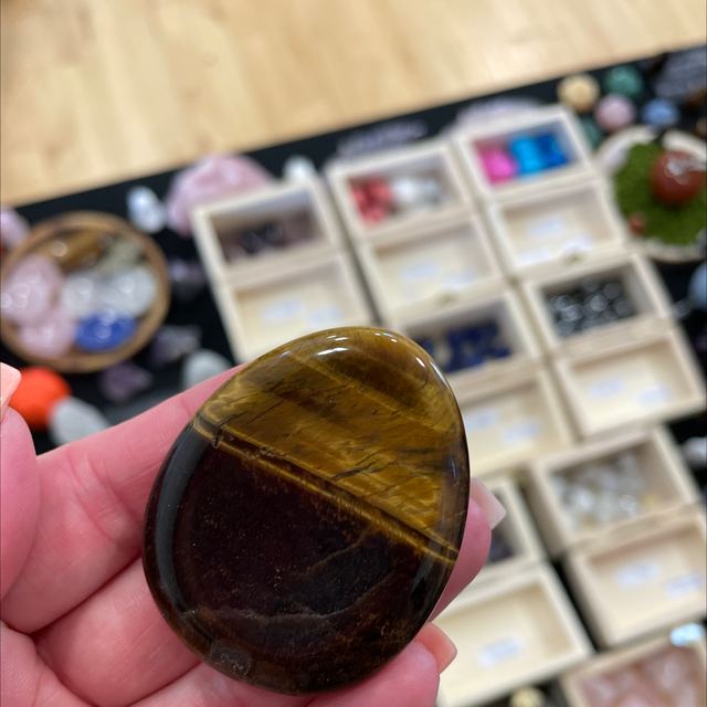 Tigers eye worry stone 