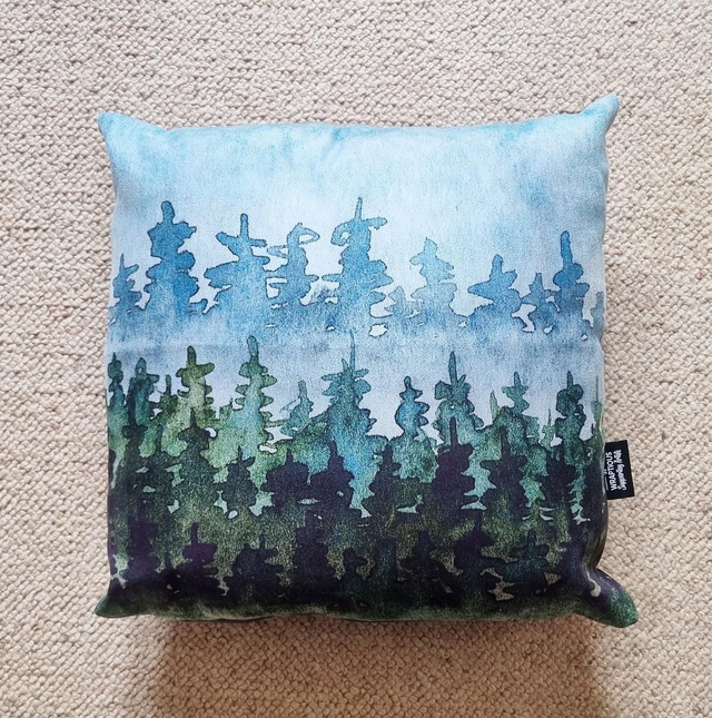 Winter forest cushion cover 
