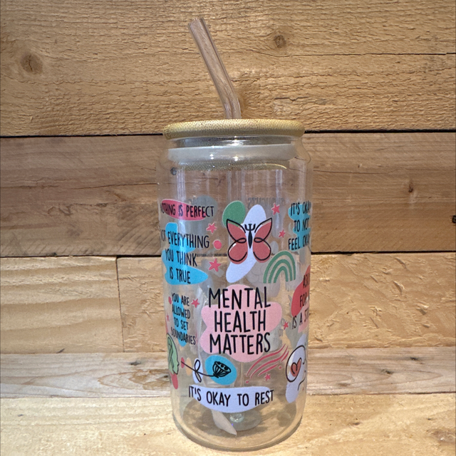 Mental Health Glass Can 