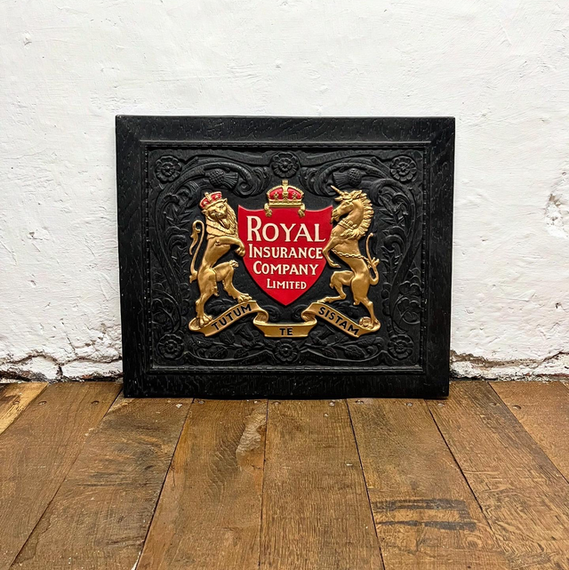 An Original 1930’s Royal London Insurance Company Limited Plaster Advertising Plaque