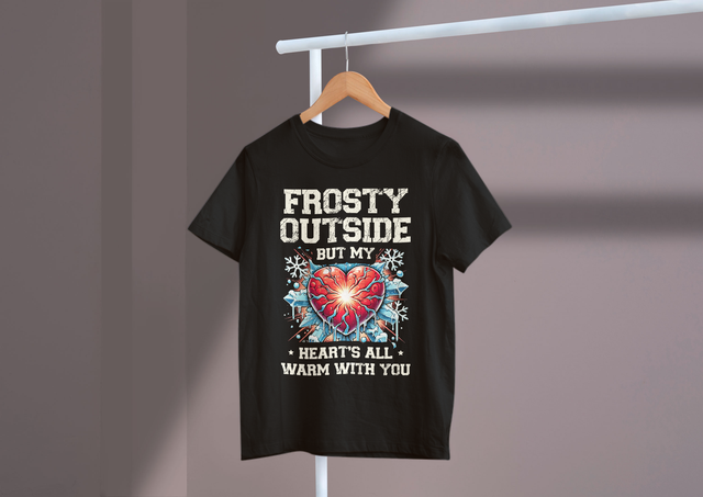 Frosty Outside but My Heart’s All Warm With You Funny. Frostig draußen, aber mein Herz ist ganz warm mit dir. Lustig