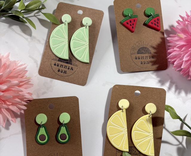 Handmade Food Clay Earrings 