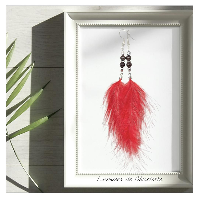 Boucles d&#039;oreilles &quot;Grenat&quot; BO-002