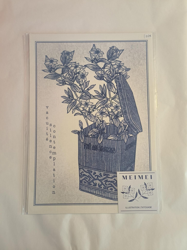 A4 thé au jasmin tout bleu