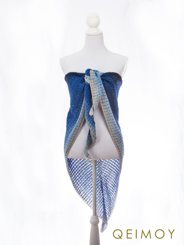 Veelzijdige gehaakte zomerse omslagdoek - handgemaakte pareo, sjaal, strandkleding, damesmode