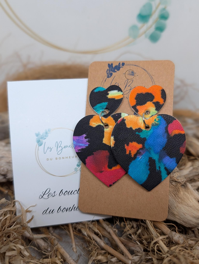 Boucles d'oreilles Louise multicolore lo102