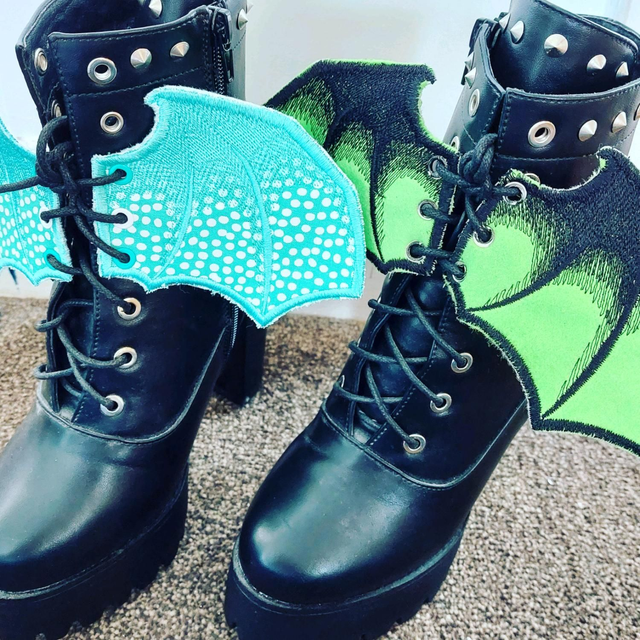 dragon wings embroidered 