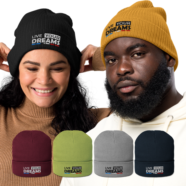 Bonnet Tricoté BIO Brodé - DREAMS