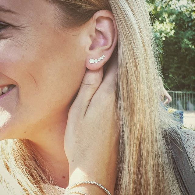 5 Moon Sterling Silver Ear Climber