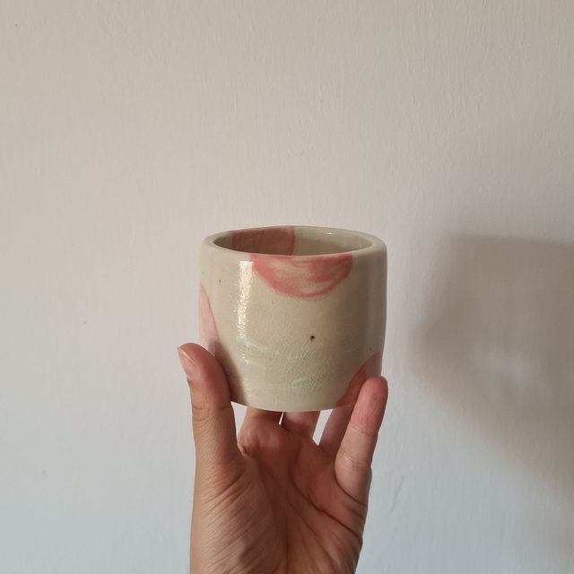 Handmade ceramic - Pink dots