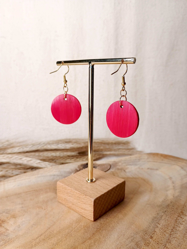 Boucles d'oreilles SIMPLE Chevron - Rouge