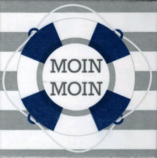 Handmade Dekofliese Moin Moin