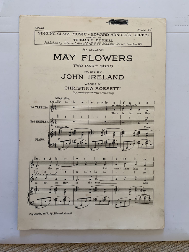 May Flowers Two Part Song Sheet Music Christina Rossetti