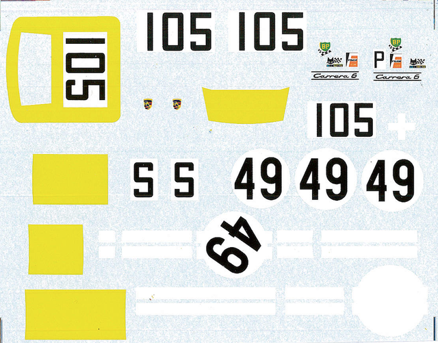 Porsche Carrera 6 1:24 Decal