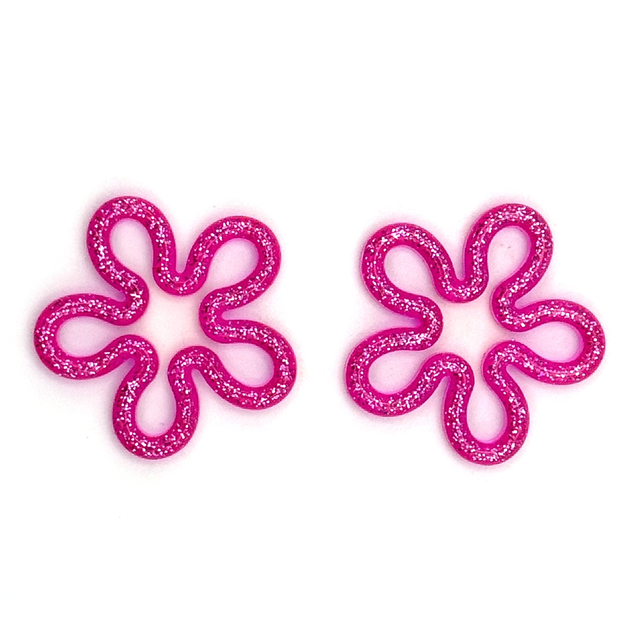 Pampilles grandes fleurs Rose Pétillant 