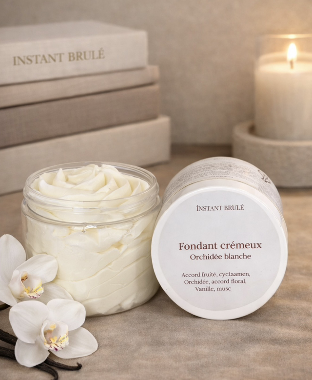 Fondant crémeux - Orchidée blanche