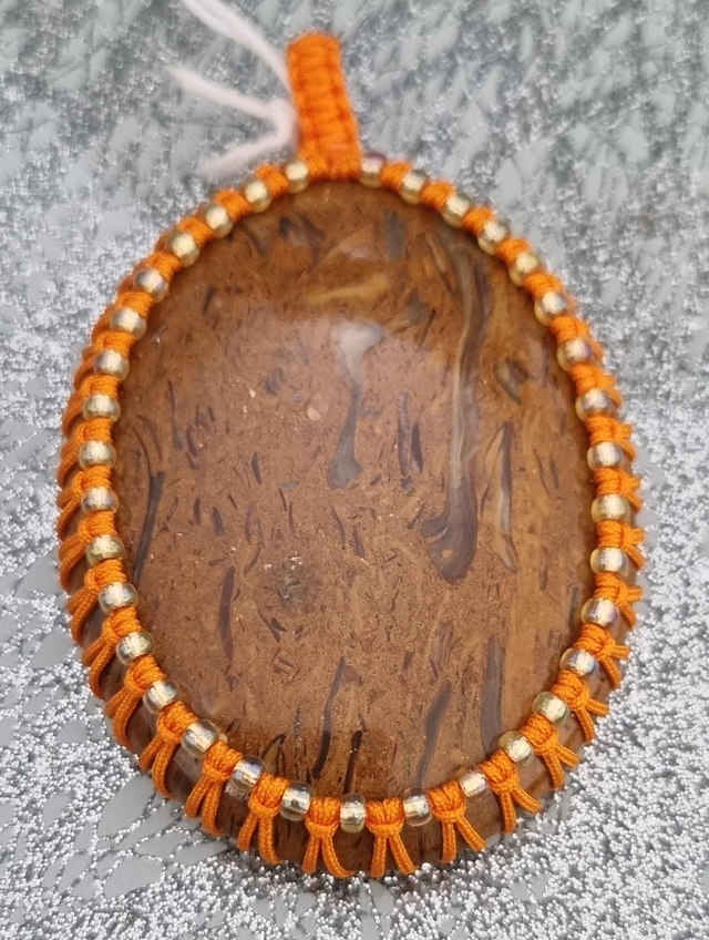 Macramé Jasper Pendant