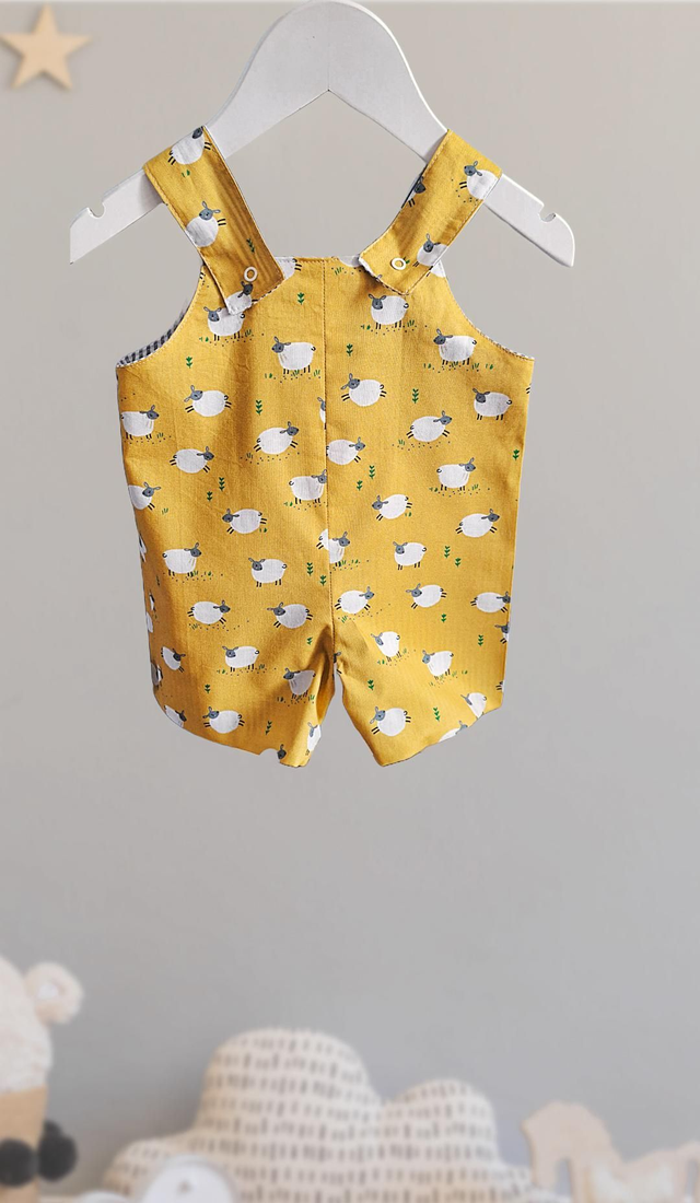 Salopette short Réversible Moutons
