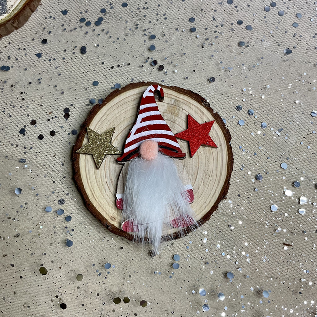 Handmade Christmas magnets with gift bag.