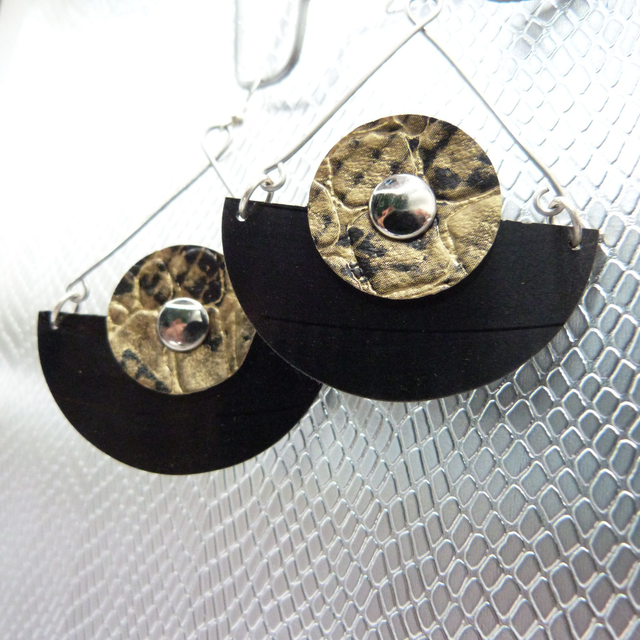 Boucle d&#039;oreille vinyle &quot;Caravelle Doré&quot; 