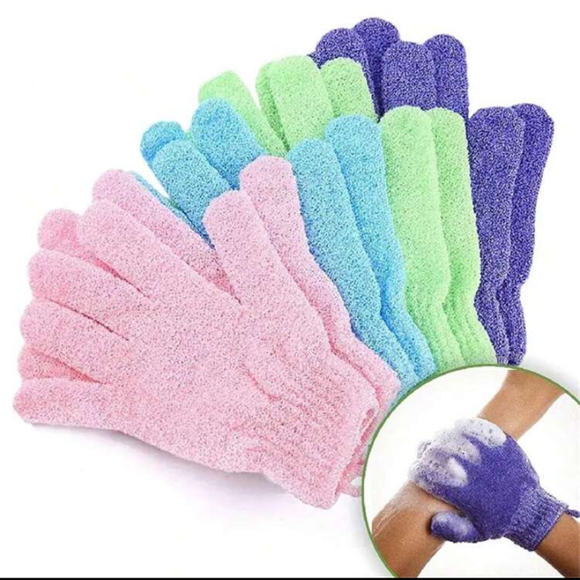 Z | 1pc Exfoliating Bath Cloth/ Shower Gloves, Body Scrubber