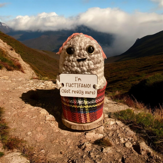 Crocheted positive pal (rude haggis)