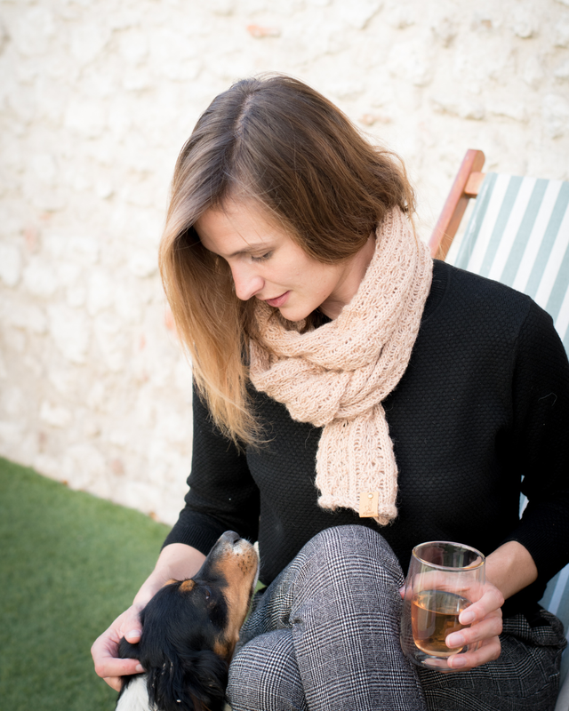 Echarpe gris foncé - collection grâce