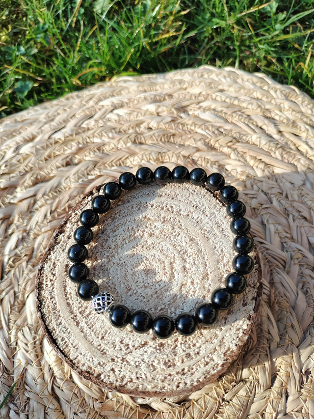 Bracelet homme d'obsidienne oeil céleste