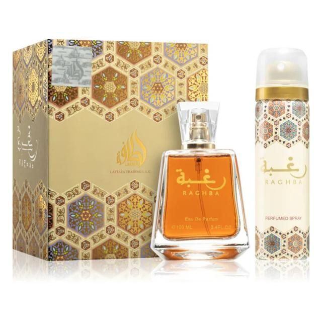 Lattafa Raghba Gift Set 100ml EDP + 50ml Deodorant Spray