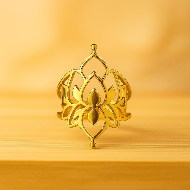 Bague Fleur de Lotus Doré