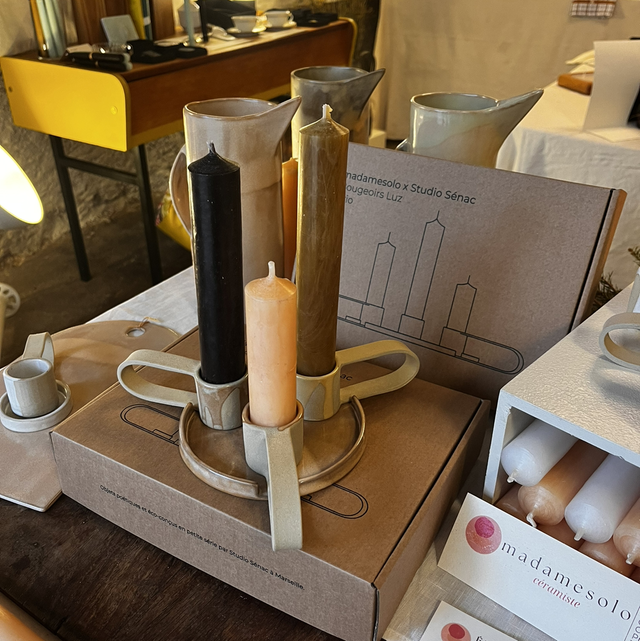 Bougeoirs Luz Coffret Trio / madamesolo x Studio Sénac