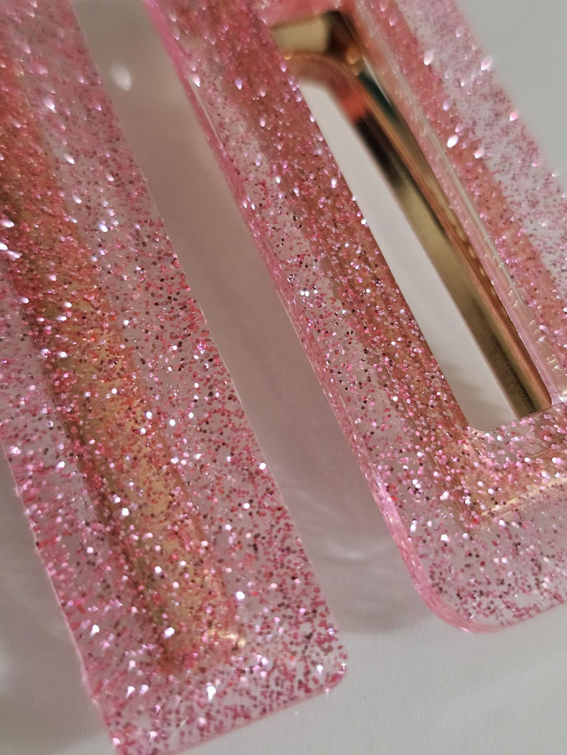 DUO BARRETTES ROSE PALE A PAILLETTES