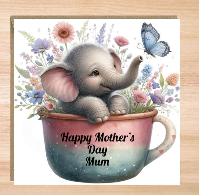 Personalised Elephant Mother’s Day Card