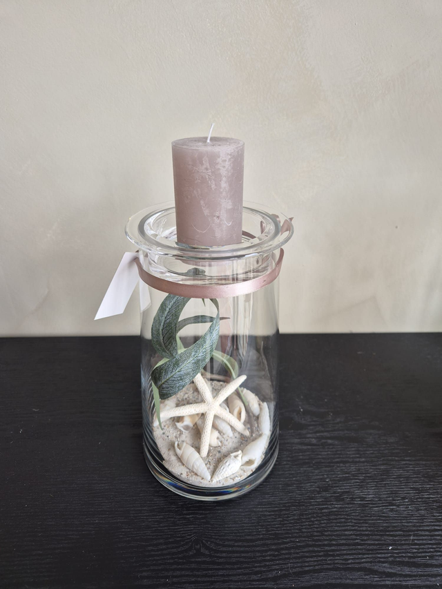 Deco glas gevuld groot - Basic 