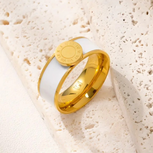 White enamel ring
