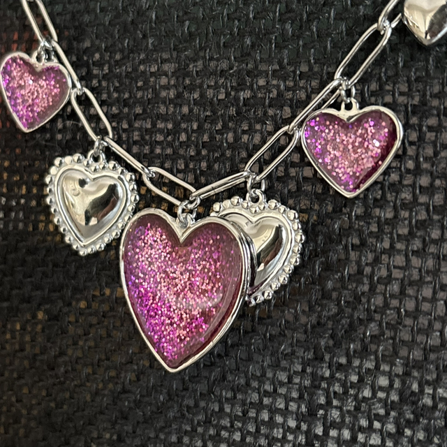 Collier multi cœurs