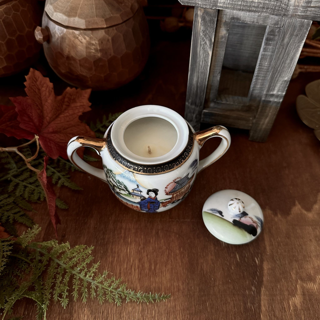 Bougie Souffle de Kyoto - Sucrier porcelaine japonaise