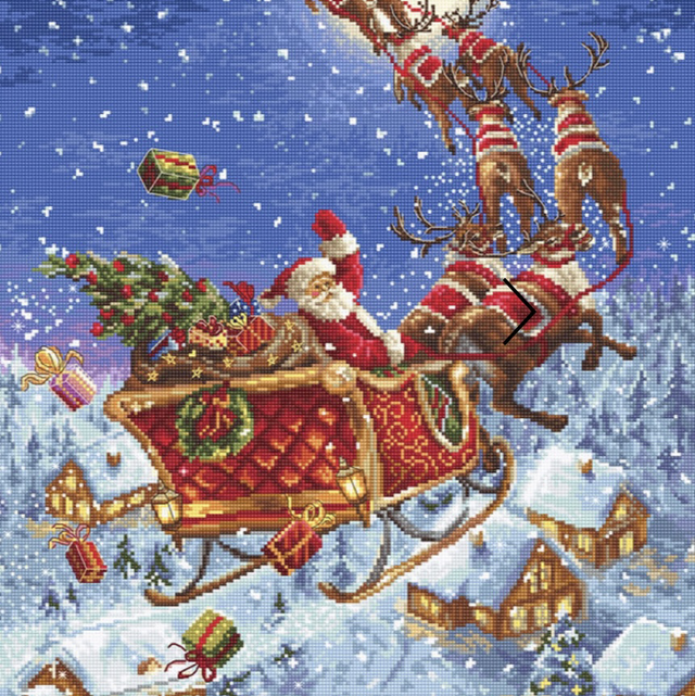 Reindeers on their way by Letitstitch 