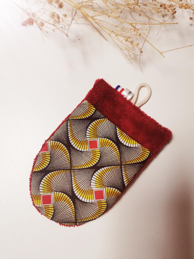 Gant de toilette wax rouge