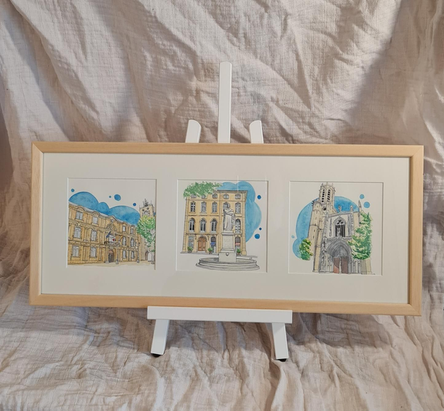 Triptyque "Promenade Aixoise"