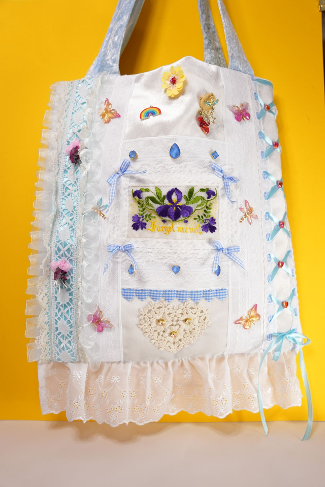 "Forget Me Not" Lace Tote Bag